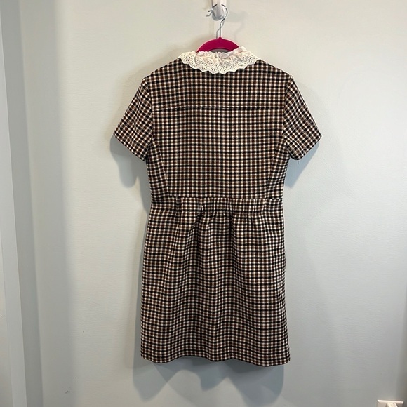 Maje check lace collar dress 38/US6 - Picture 6 of 6
